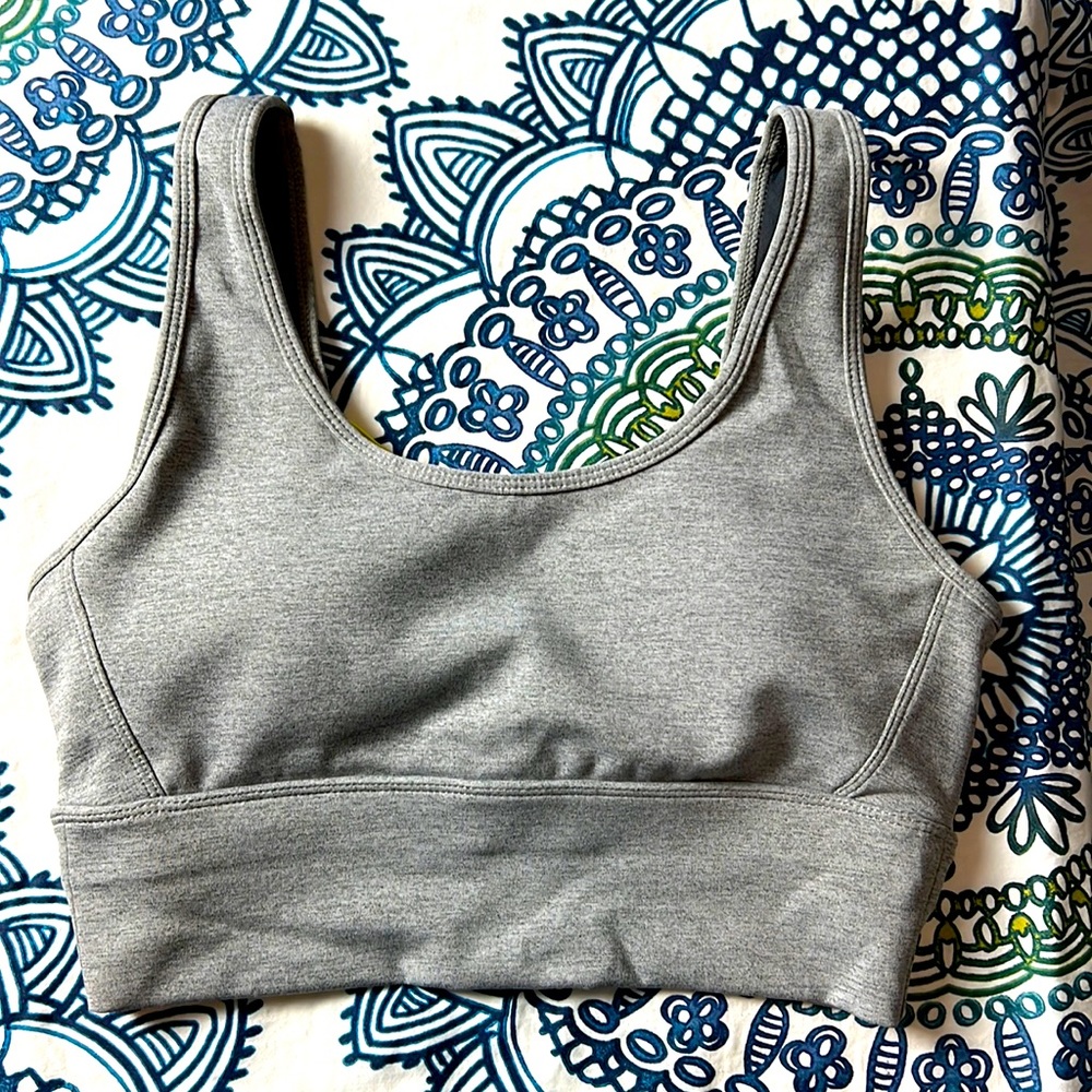 Fornia neon criss-cross sports bra, XS, grey from Fabletics
